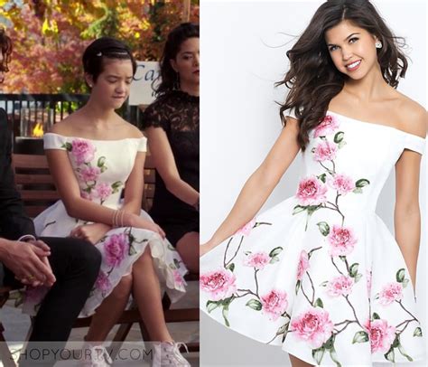 andi mack white dress with flowers